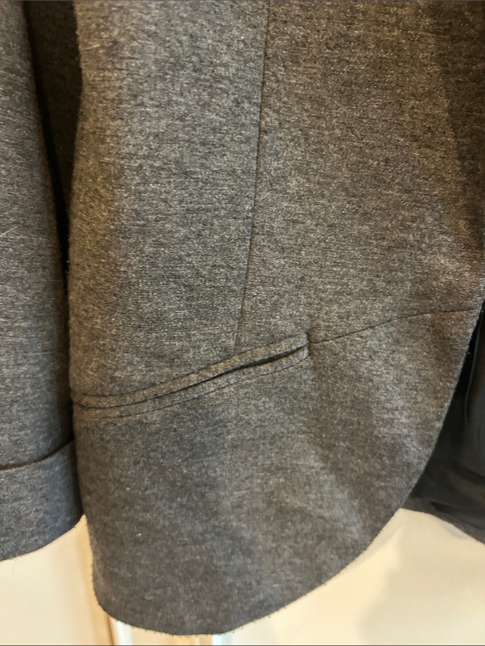 Topshop Charcoal Gray Knit Blazer Jacket - Picture 3 of 5